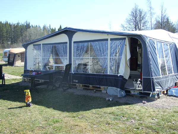 Tältet uppe